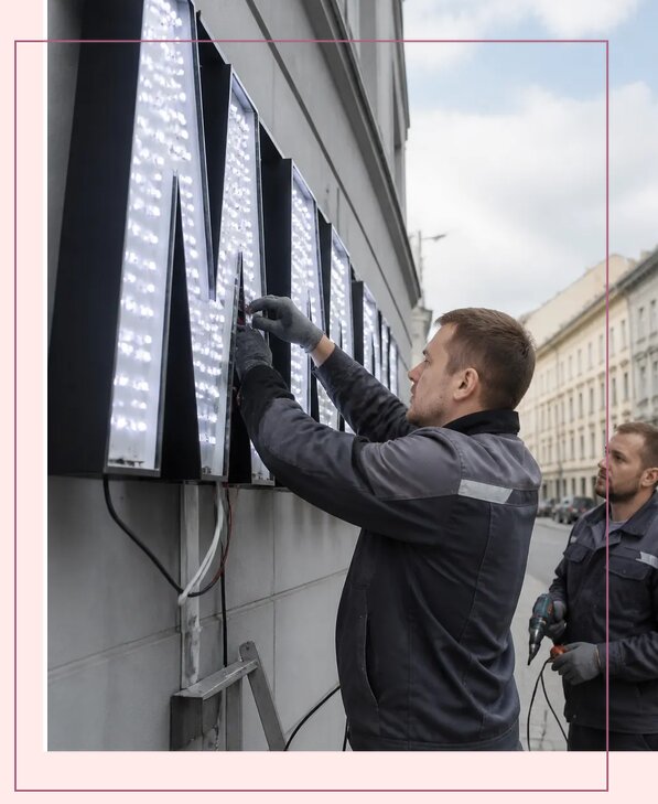 Изготовление и монтаж светодиодных LED вывесок в Сестрорецке